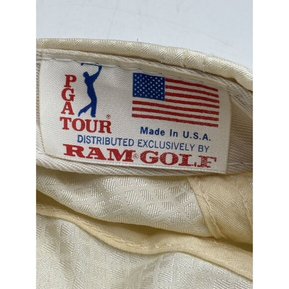 Vintage PGA Tour Hat Signed Golf Baseball Cap White USA Made Ram Golf Cord - Picture 11 of 11